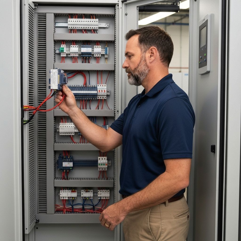 Elektriker bei der Arbeit