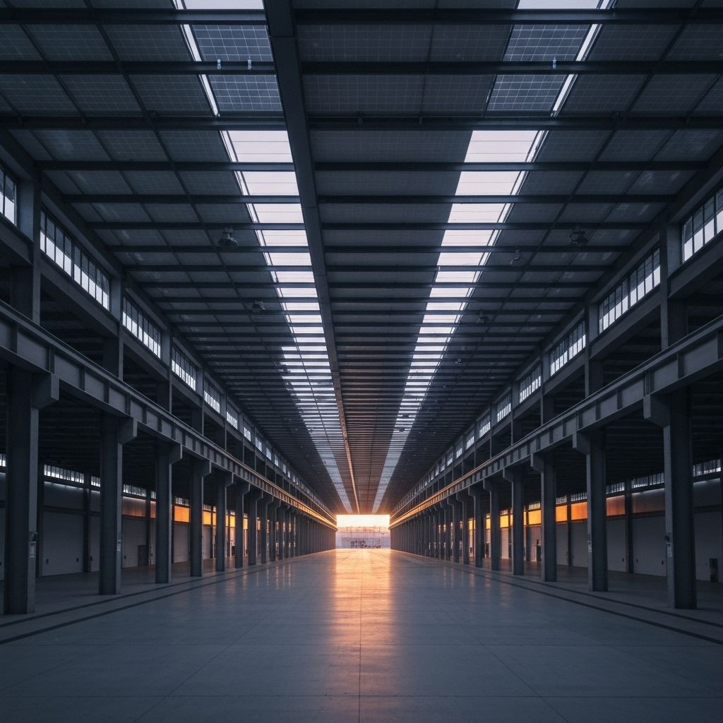 Produktionshalle mit Photovoltaik